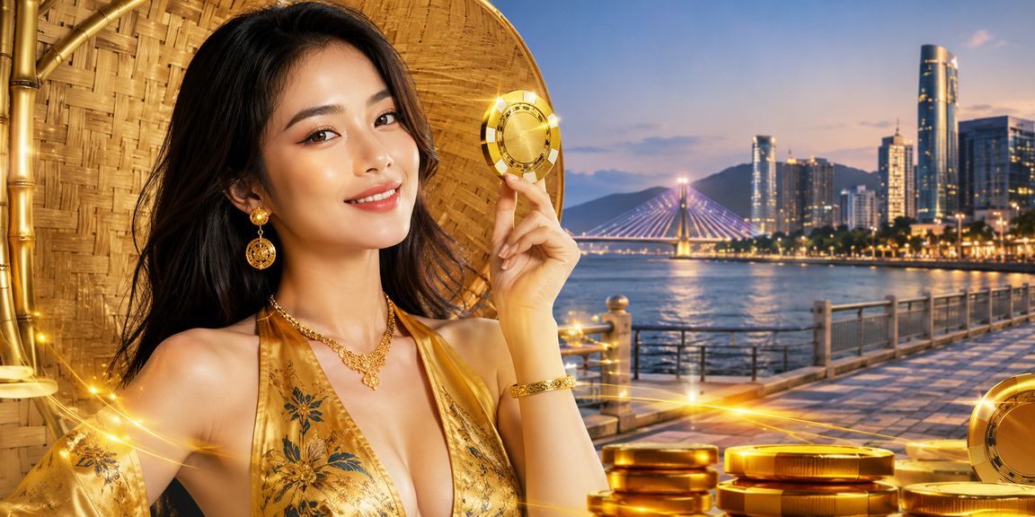 Người dùng nạp tiền thưởng tại Đà Nẵng với nón lá truyền thống